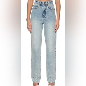 Ksubi Playback Karma High Rise Relaxed Straight Jeans | Light Stonewash | Sz 25
